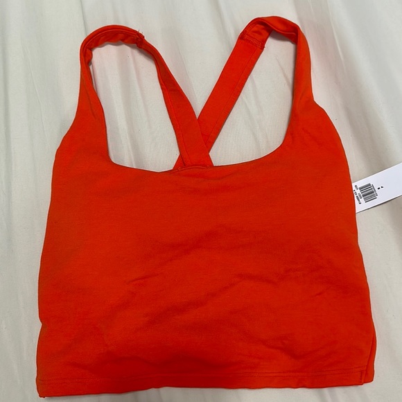 3/$40 NWT Old Navy Longline Sports Bra Red Orange Small - Picture 1 of 3